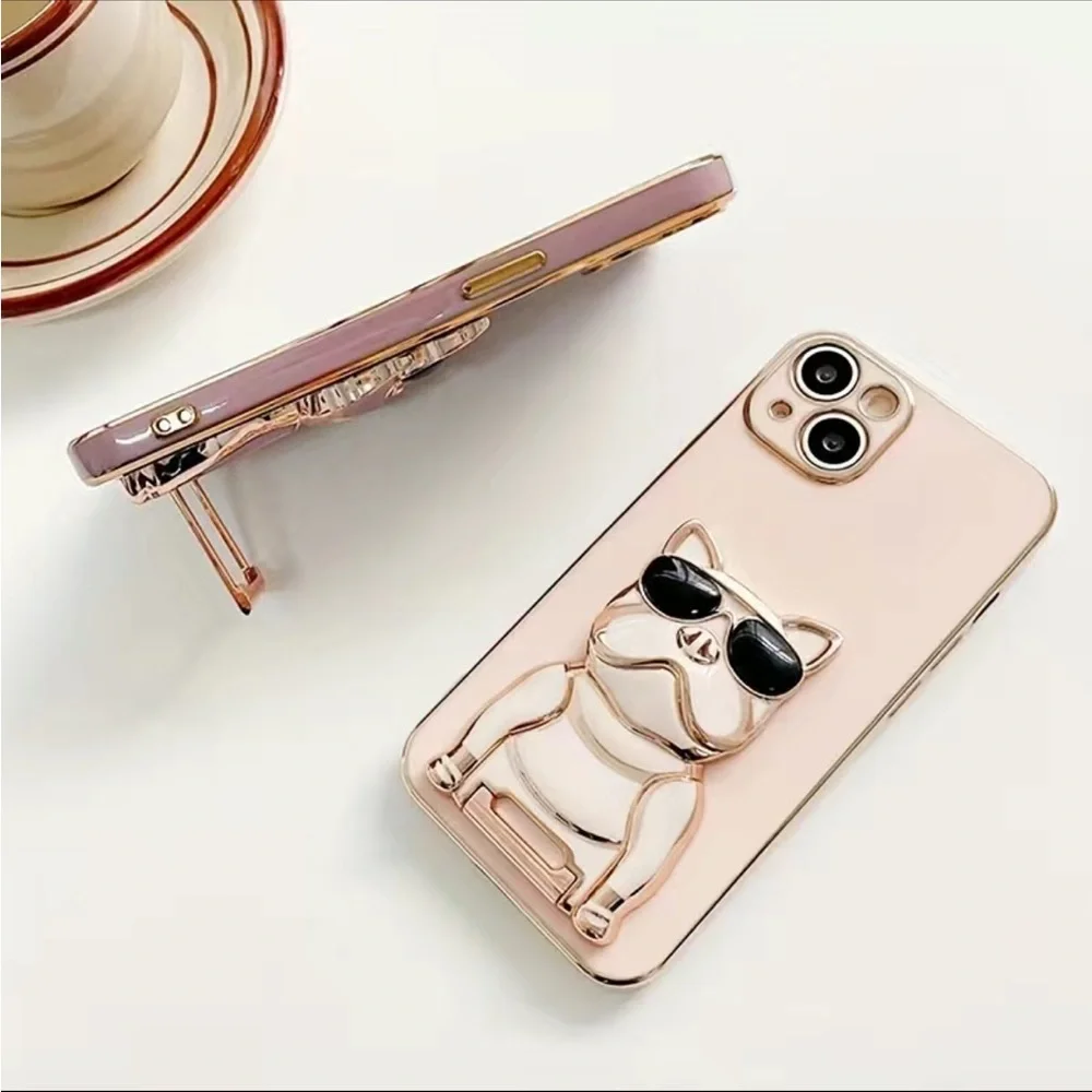 Cute Pooch Phone Kickstand Electroplated